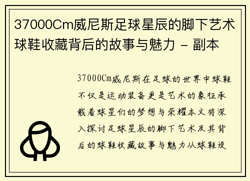37000Cm威尼斯足球星辰的脚下艺术 球鞋收藏背后的故事与魅力 - 副本